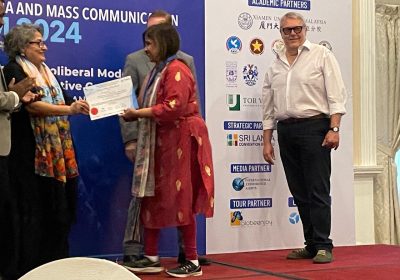 Dr Bhavna Wal taking part in round table discussion in a media conference in Colombo, Sri Lanka, in May 2024.